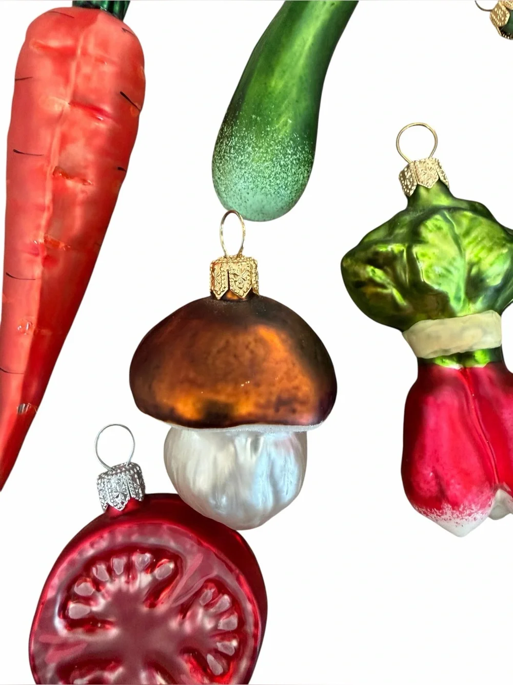 Glass Vegetable Ornaments